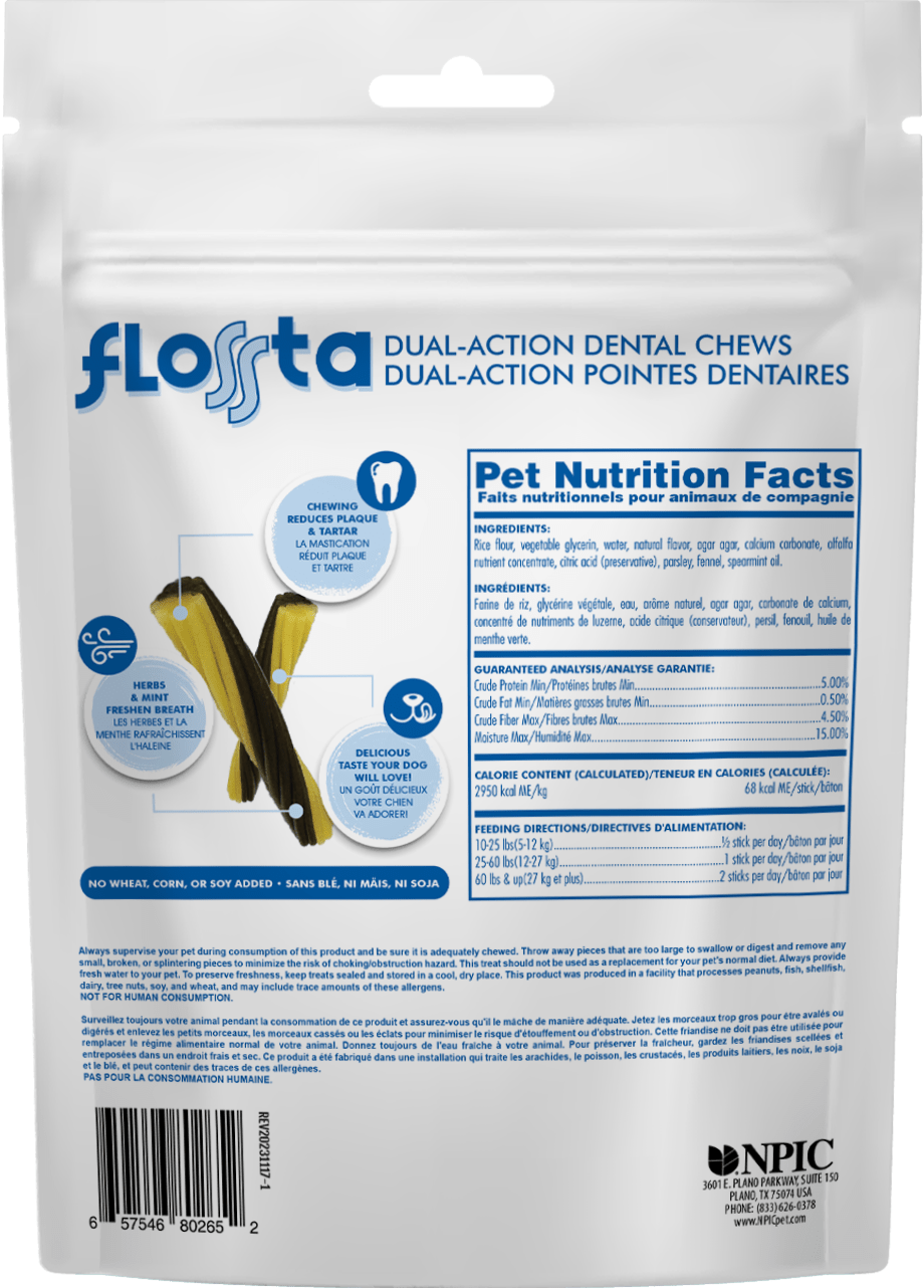 N-Bone Flossta Dual-Action Dental Chews Mint Flavor