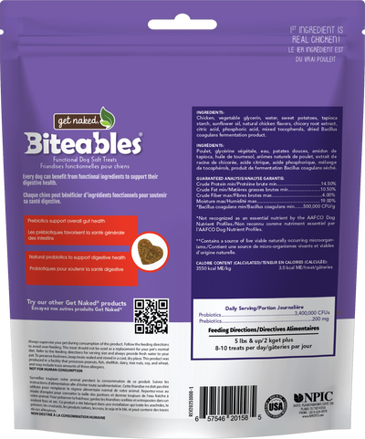 Get Naked® Biteables® Digestive Health Functional Dog Soft Treats