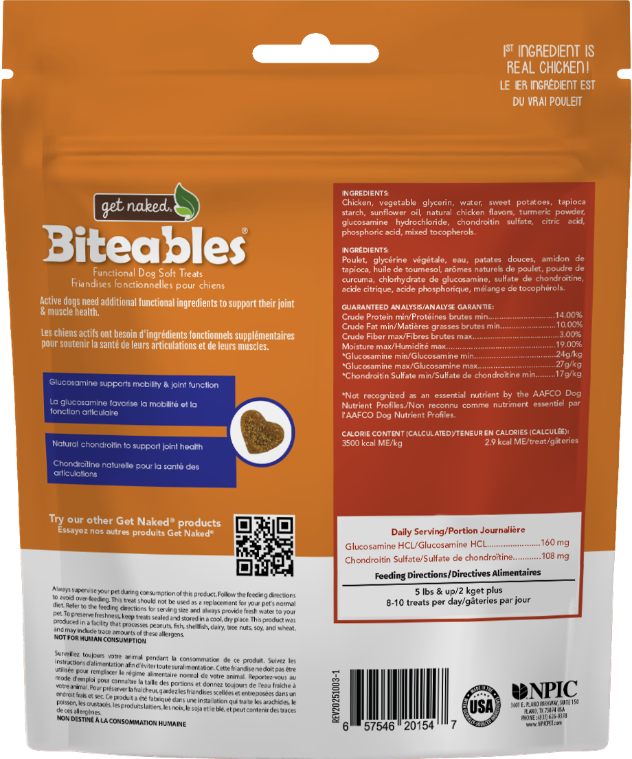 Get Naked® Biteables® Joint Health Functional Dog Soft Treats