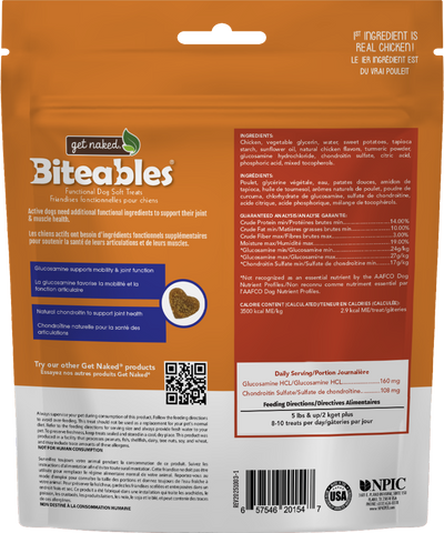 Get Naked® Biteables® Joint Health Functional Dog Soft Treats