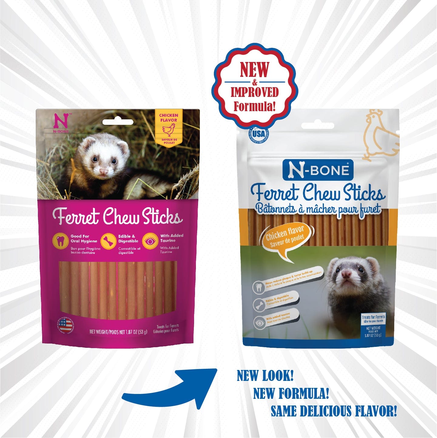N-Bone® Ferret Chew Sticks Chicken Flavor