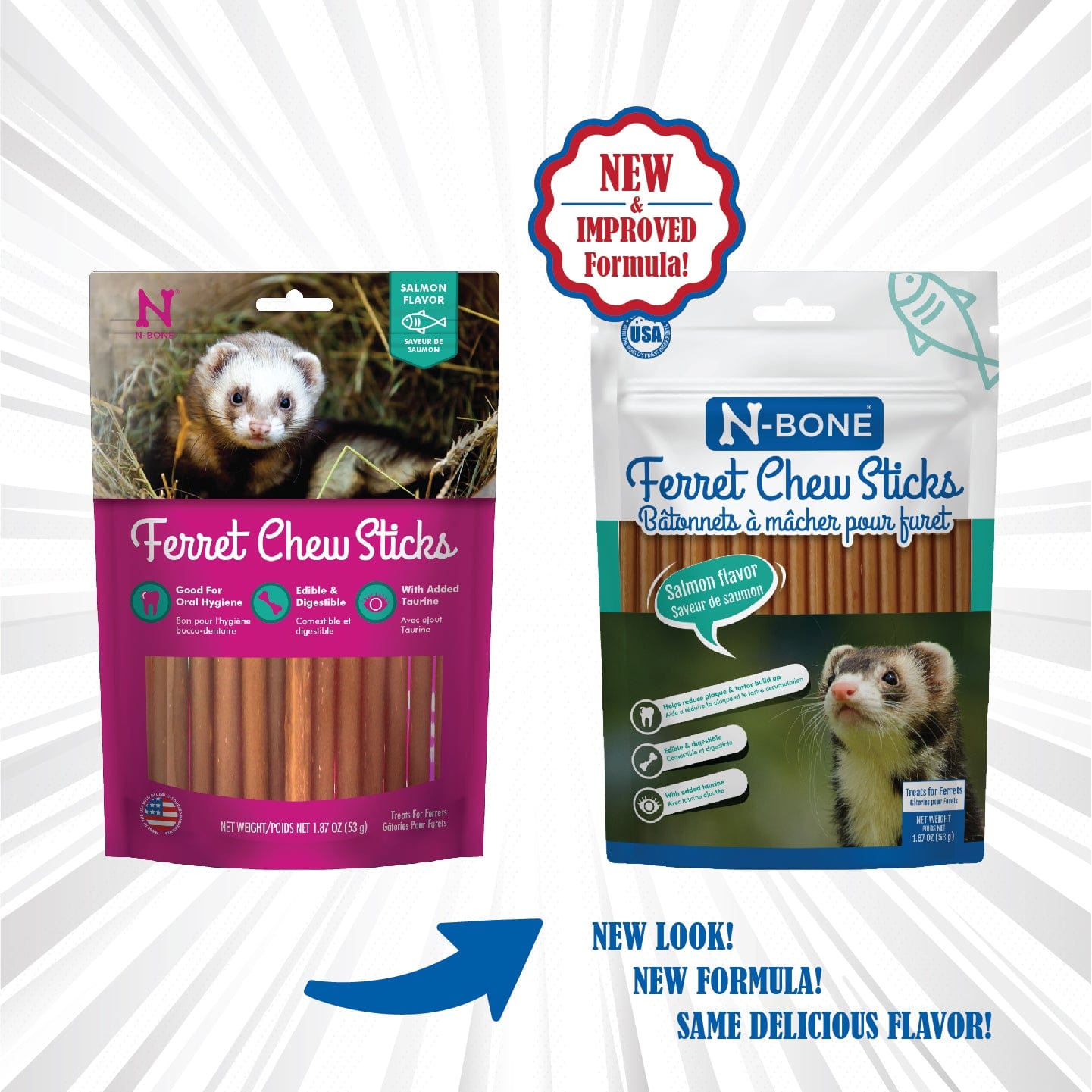 N-Bone® Ferret Chew Sticks Salmon Flavor