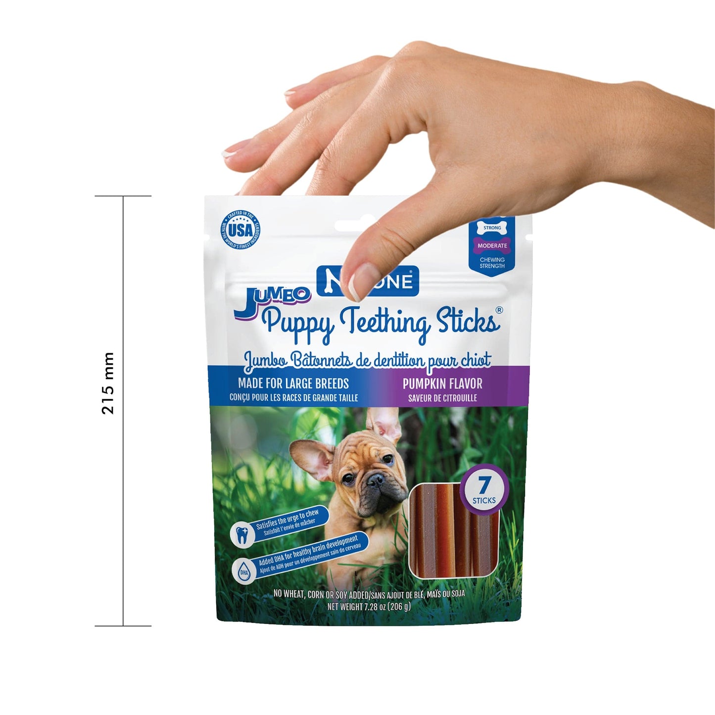 N-Bone® Jumbo Puppy Teething Sticks, 7-count, Pumpkin Flavor