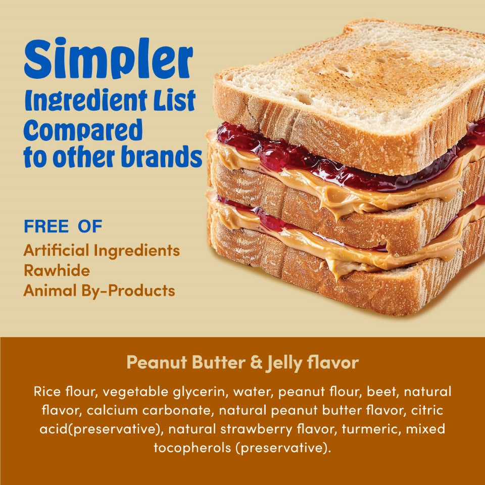 N-Bone® Mega-Bone Long-Lasting Chew Peanut Butter & Jelly Flavor 6 count