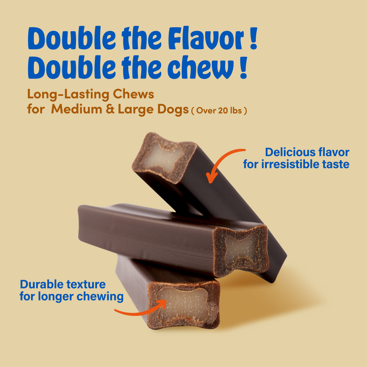 N-Bone® Mega-Bone Long-Lasting Chew Peanut Butter & Jelly Flavor 6 count
