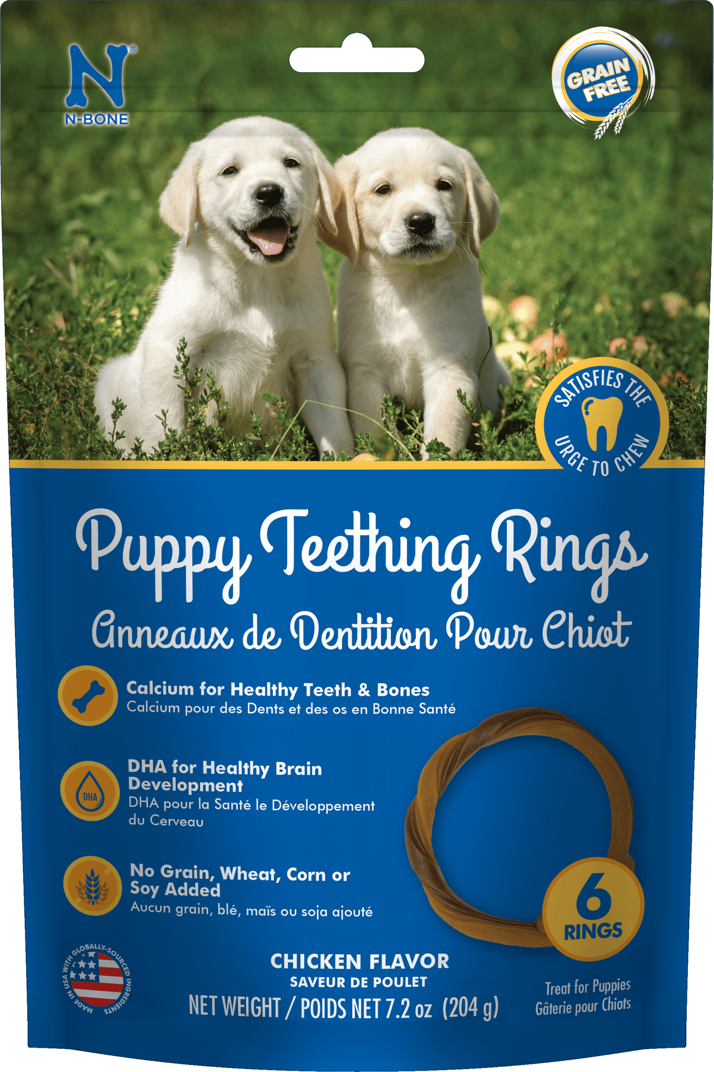 N-Bone® Puppy Teething Rings Grain-Free Chicken Flavor