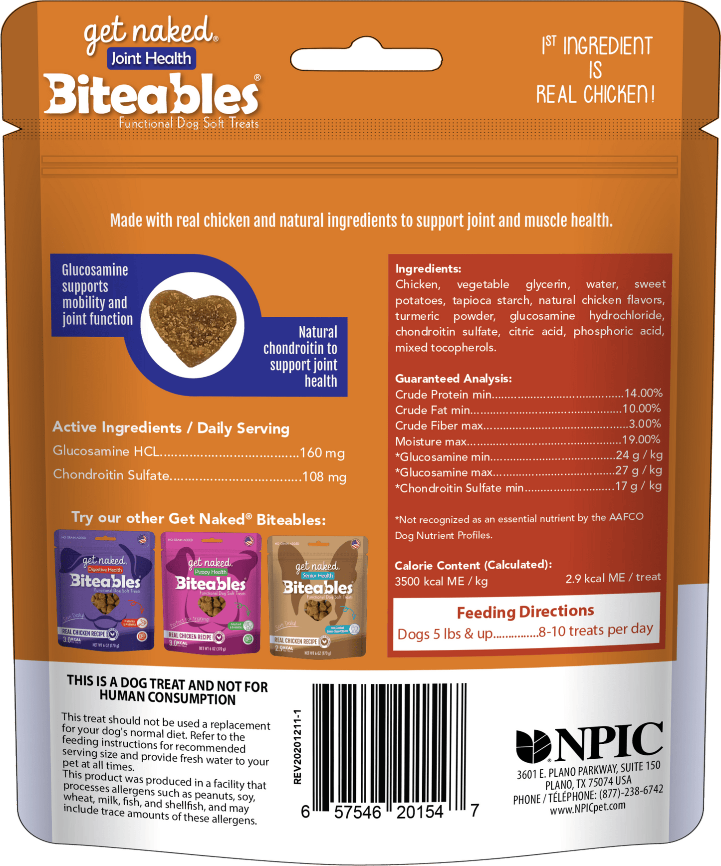 Get Naked® Biteables® Joint Health Functional Dog Soft Treats