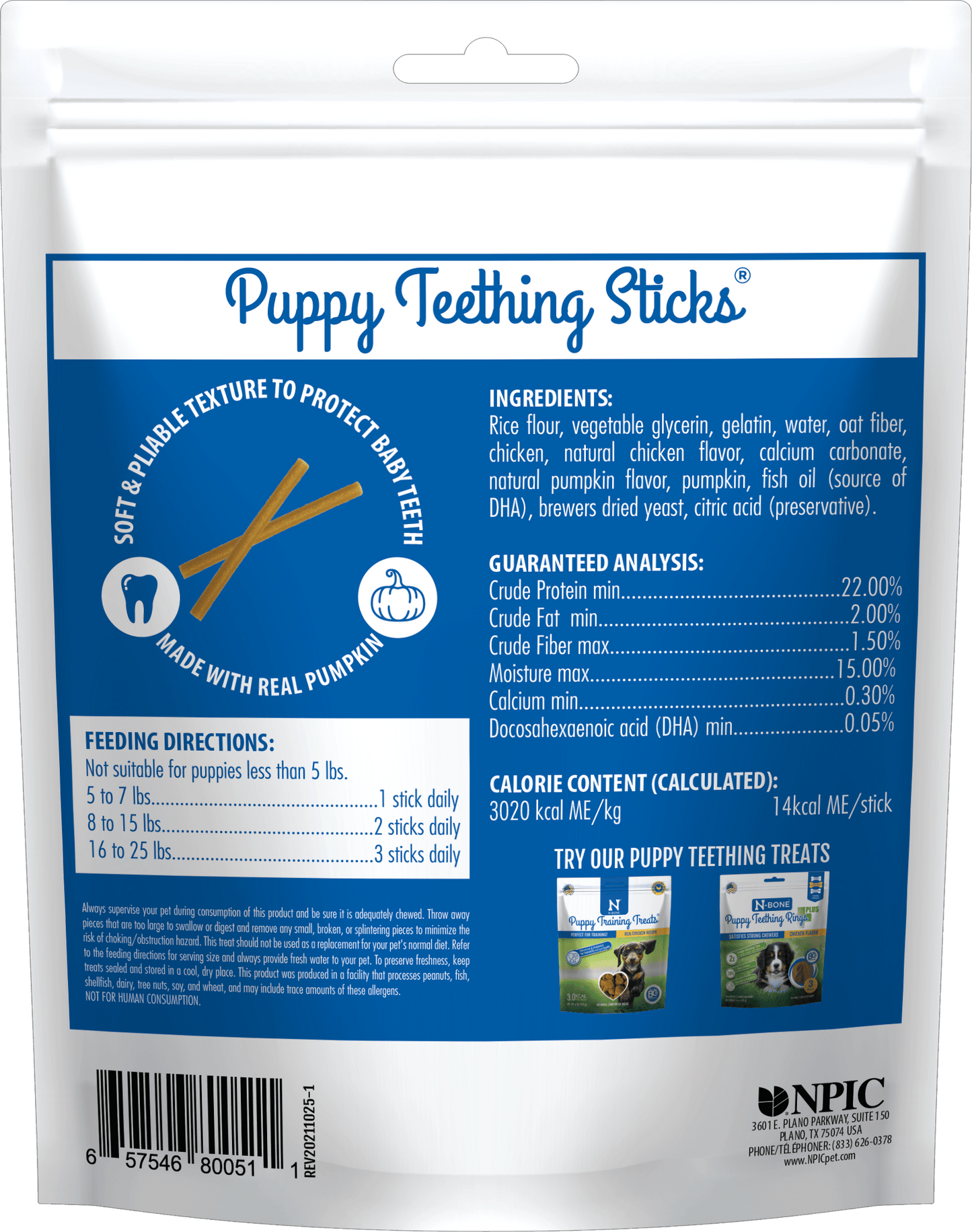 N-Bone® Puppy Teething Sticks Pumpkin Flavor