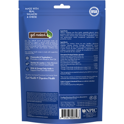 Get Naked® Calming Health Functional Crunchy Treats for Cats, Salmon & Cheese Flavor