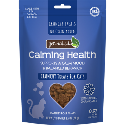 Get Naked® Calming Health Functional Crunchy Treats for Cats, Salmon & Cheese Flavor