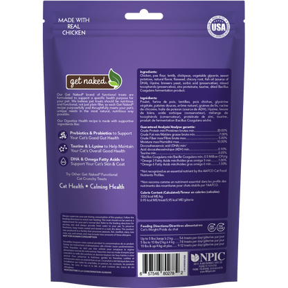 Get Naked® Digestive Health Functional Crunchy Treats for Cats, Chicken Flavor