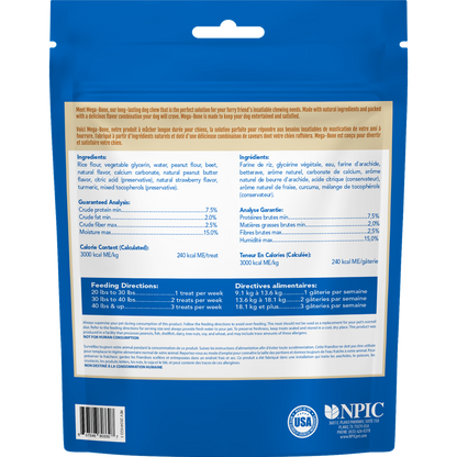 N-Bone® Mega-Bone Long-Lasting Chew Peanut Butter & Jelly Flavor  6 count