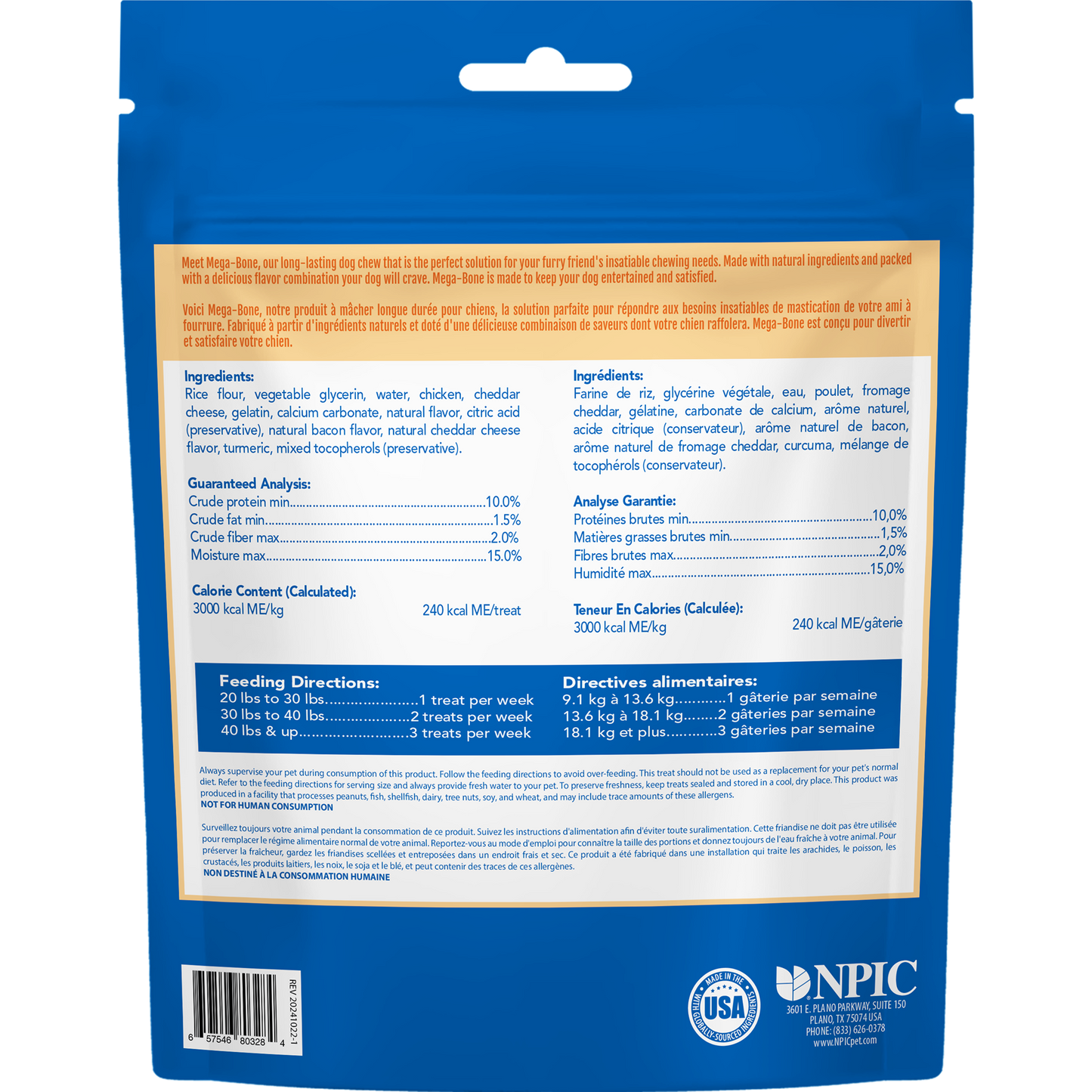 N-Bone® Mega-Bone Long-Lasting Chew Mac n' Cheese Flavor 6 count