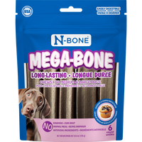N-Bone® Mega-Bone Long-Lasting Chew, Blueberry Pumpkin Muffin Flavor - (1 Bag, 6 Counts)