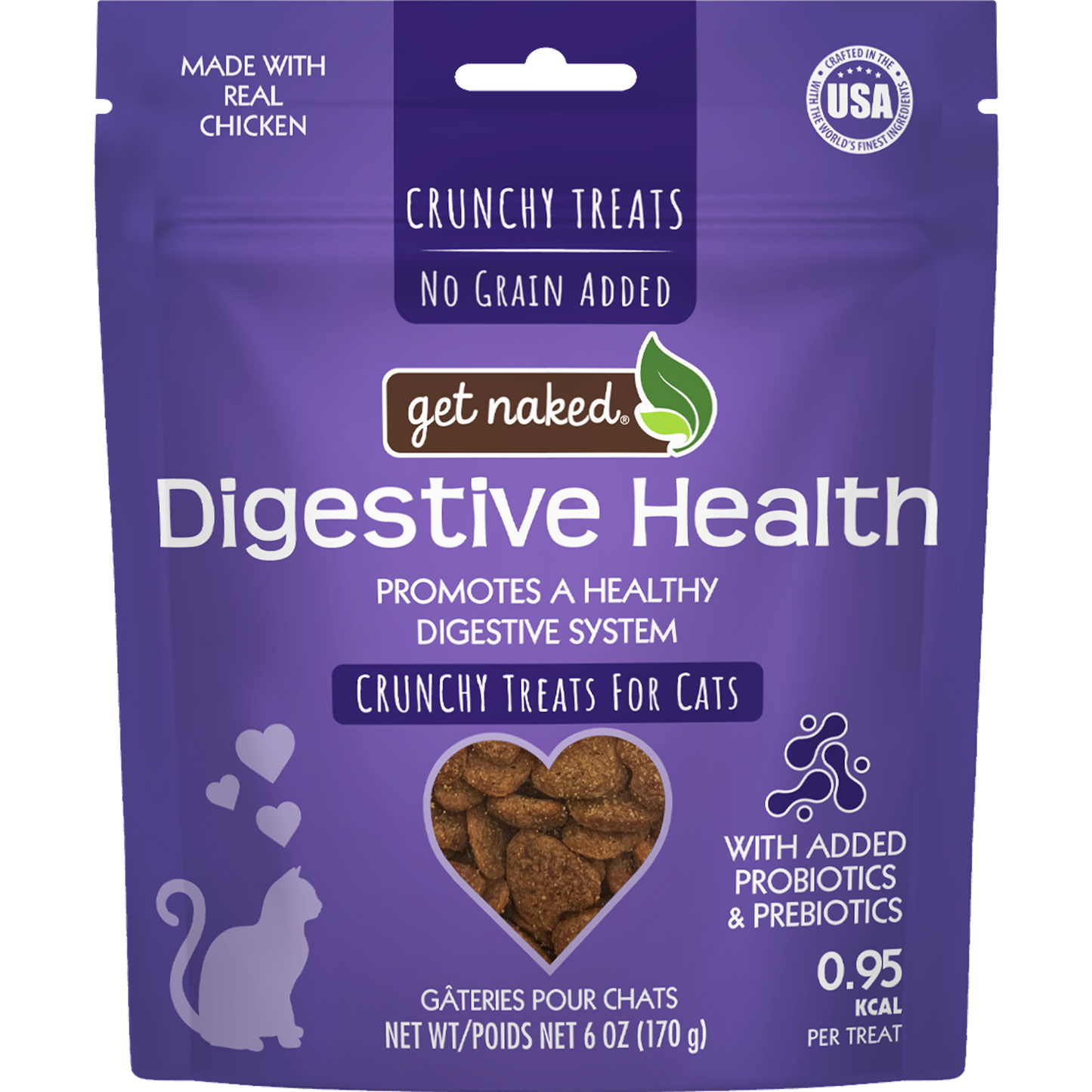 Get Naked® Digestive Health Functional Crunchy Treats for Cats, Chicken Flavor