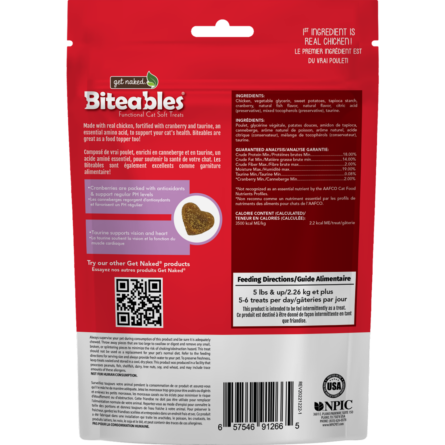 Get Naked® Biteables® Cat Health+ Functional Soft Treats