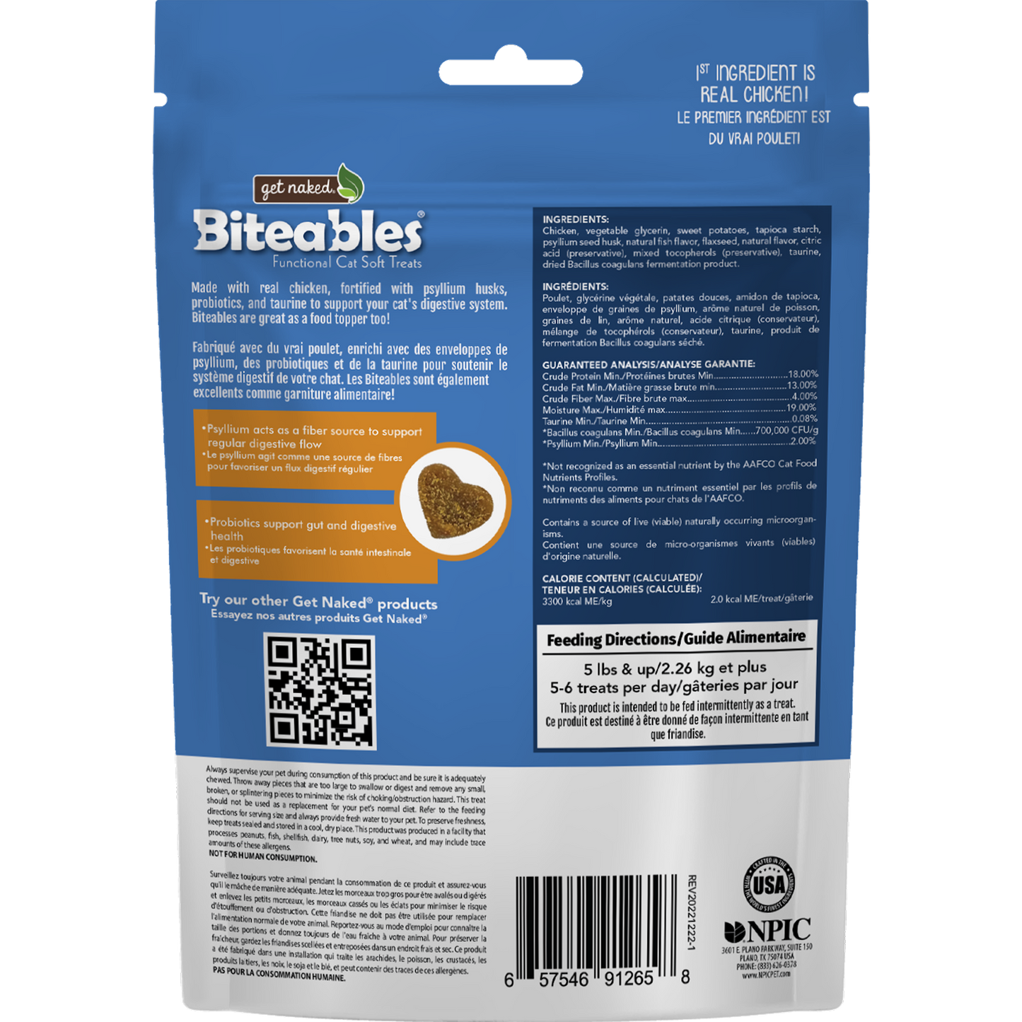 Get Naked® Biteables® Digestive Health+ Functional Cat Soft Treats