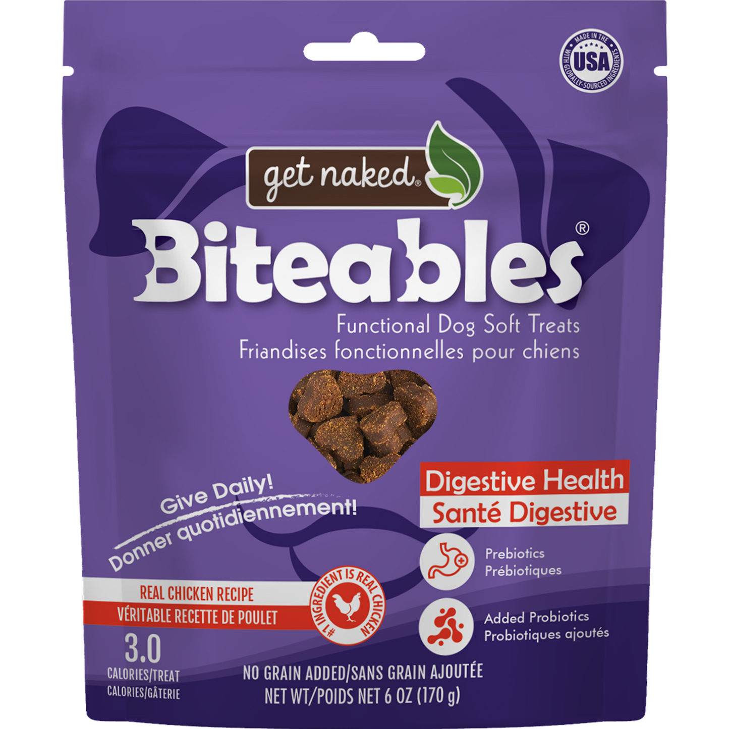 Get Naked® Biteables® Digestive Health Functional Dog Soft Treats