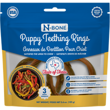 N-Bone Puppy Teething Rings Taste of Texas Chicken Fajitas Flavor