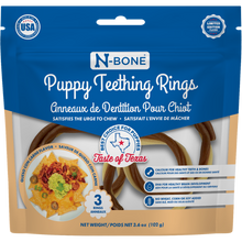 N-Bone Puppy Teething Rings Taste of Texas Queso Con Carne Flavor