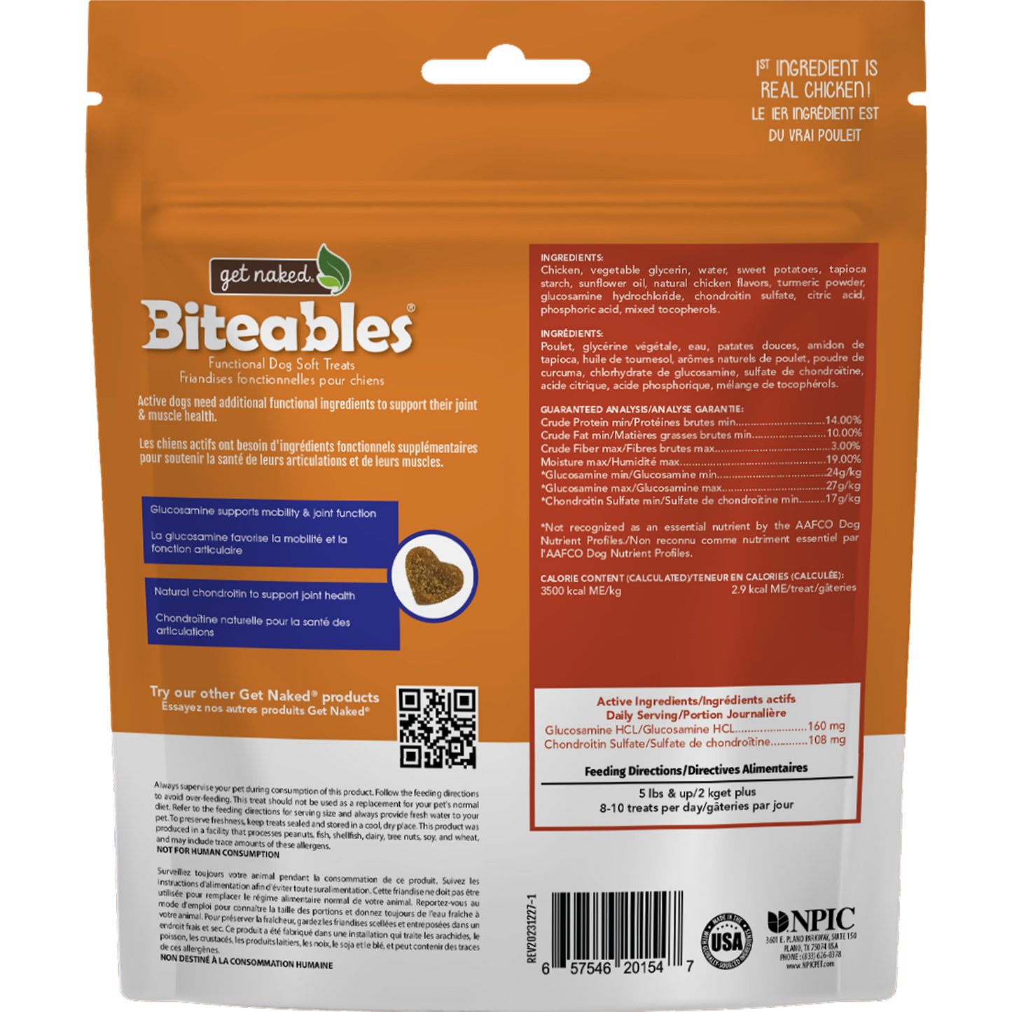 Get Naked® Biteables® Joint Health Functional Dog Soft Treats