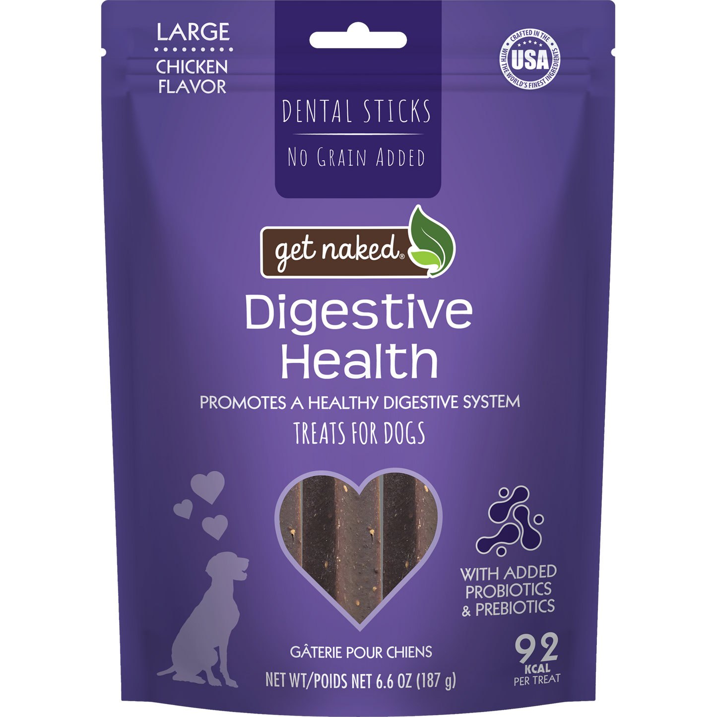 Get Naked® Digestive Health Dental Dog Chew Sticks