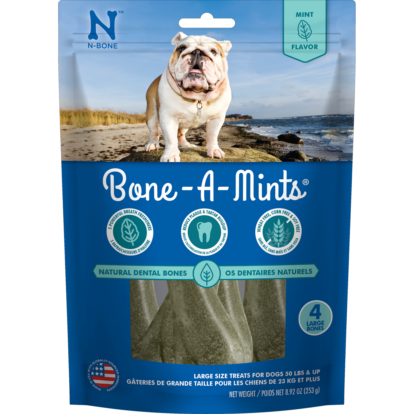 N-Bone® Bone-A-Mints® Large Natural Dental Bones