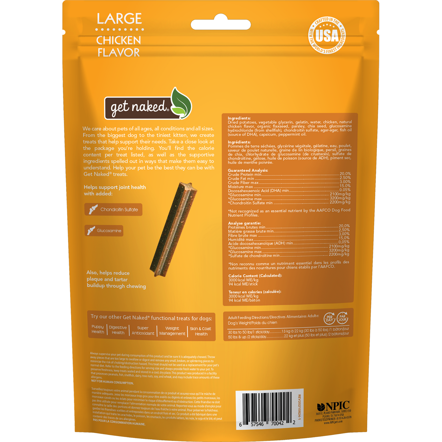 Get Naked® Joint Health Dog Dental Chew Sticks