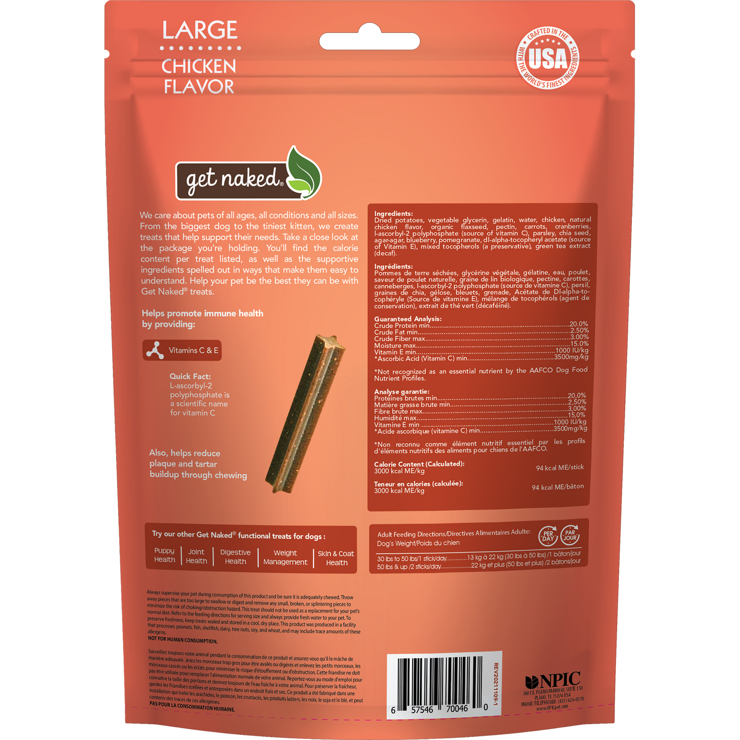 Get Naked® Super Antioxidant Dog Dental Chew Sticks