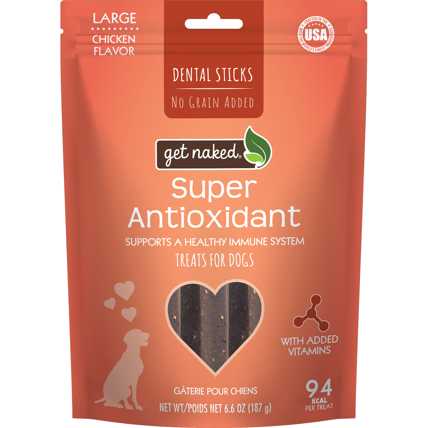 Get Naked® Super Antioxidant Dog Dental Chew Sticks