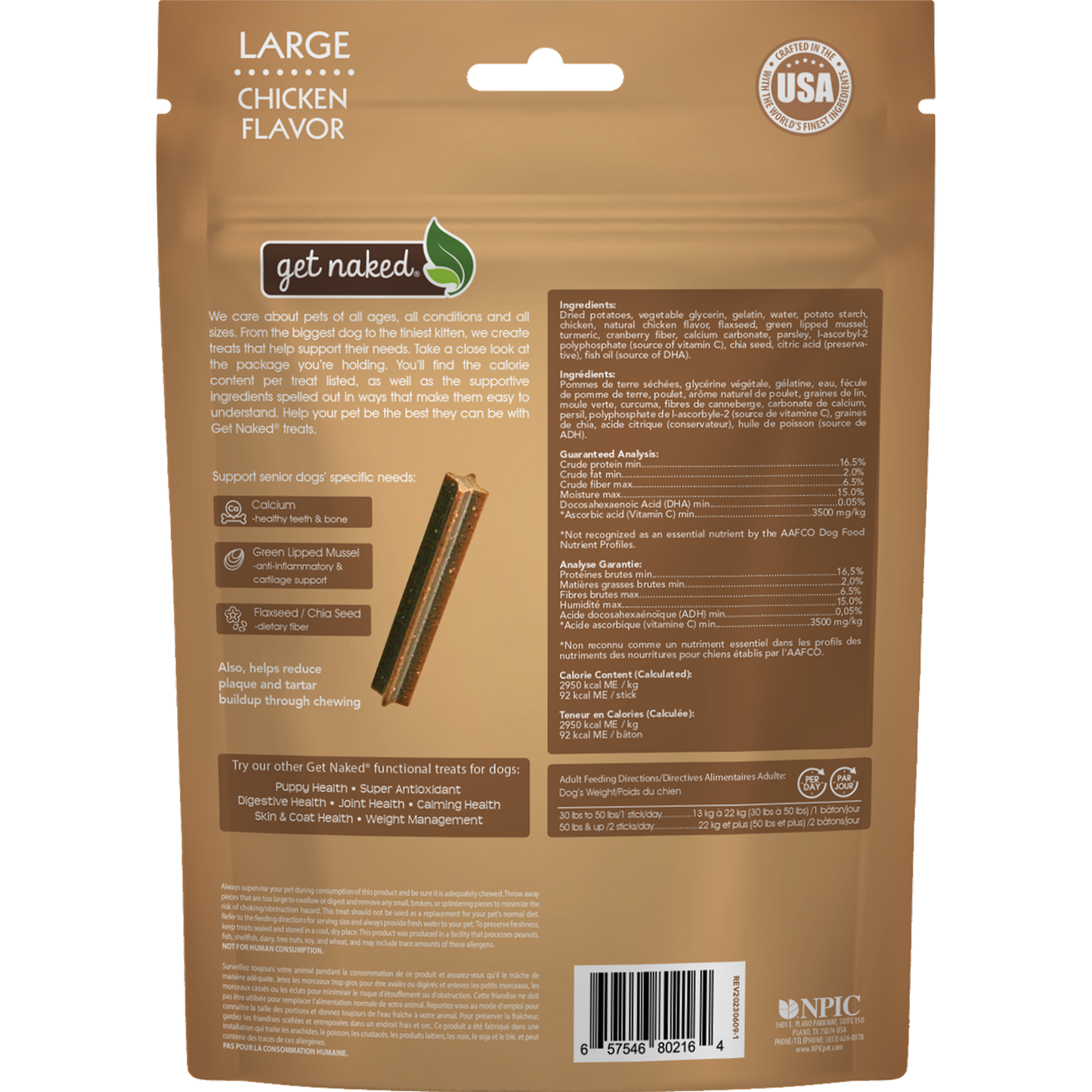 Get Naked® Senior Health Dental Dog Chew Sticks