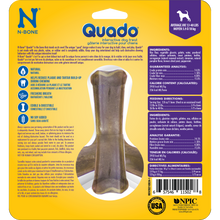 N-Bone® Quado® Interactive Dried Dog Chew Bone, Pumpkin Flavor - Natural, Edible, 100% Digestible Alternative to Plastic Chew Toys - Made in the USA