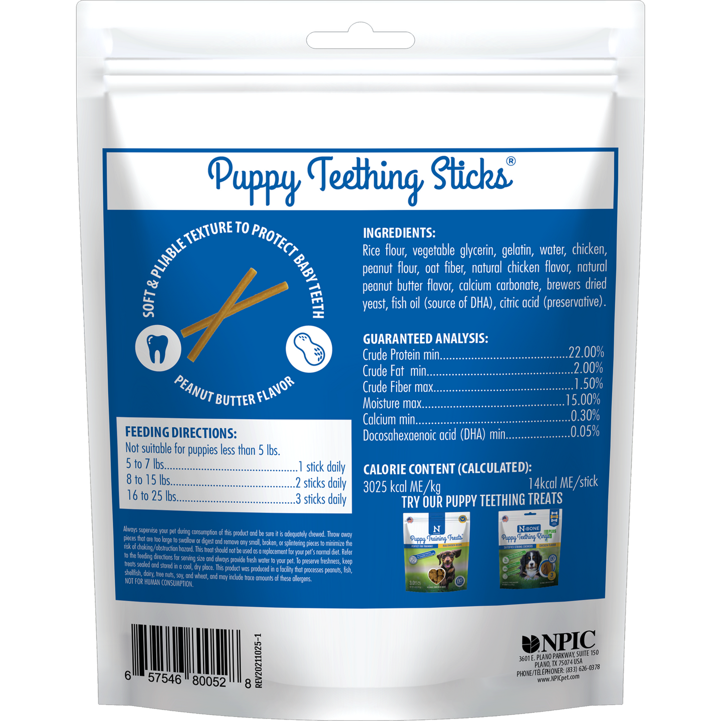 N-Bone® Puppy Teething Sticks Peanut Butter Flavor