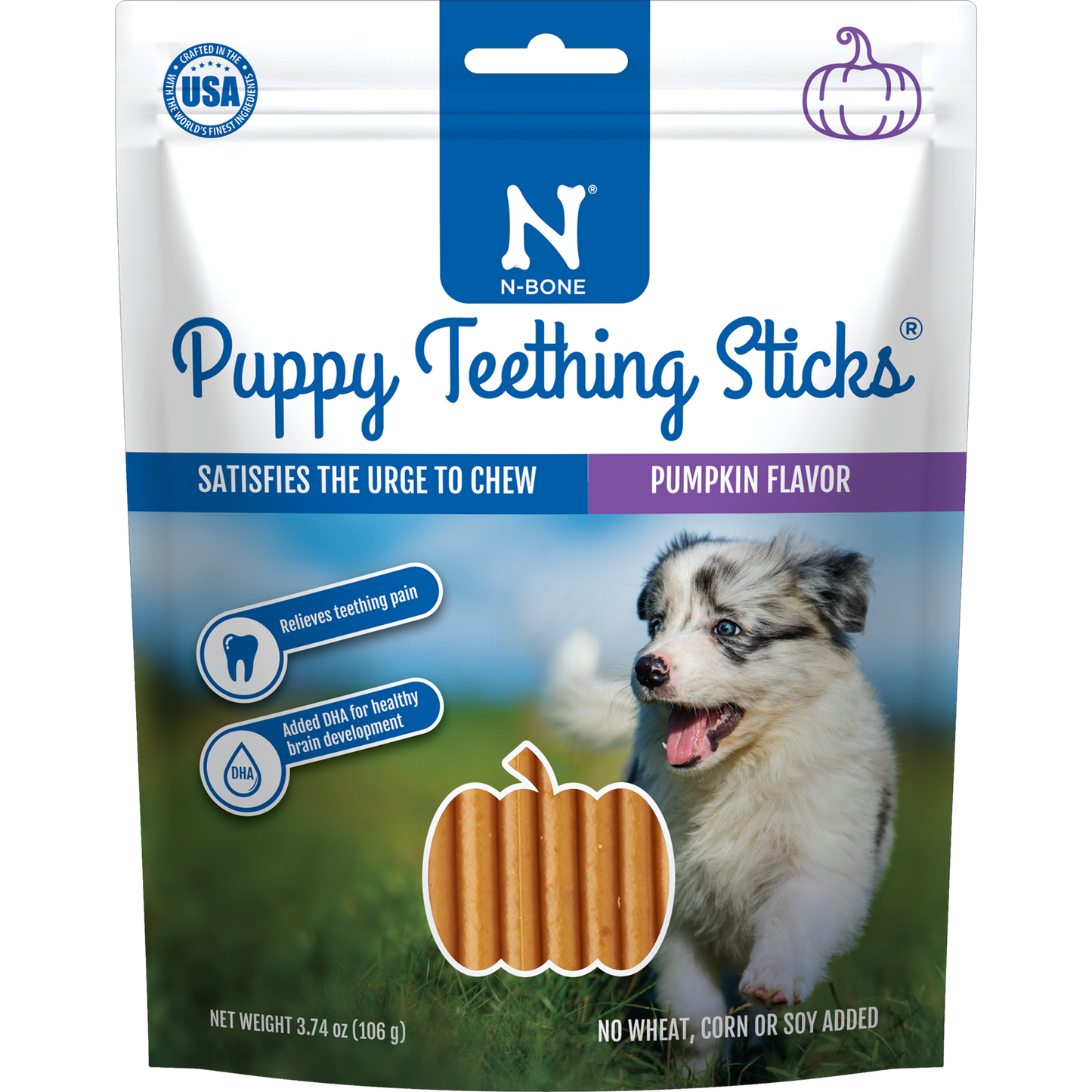N-Bone® Puppy Teething Sticks Pumpkin Flavor
