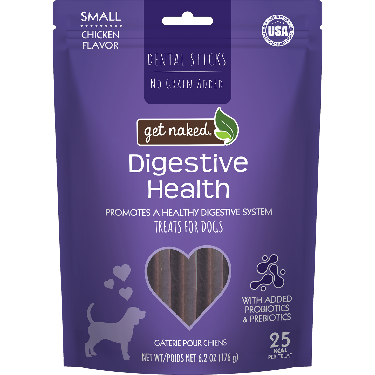 Get Naked® Digestive Health Dental Dog Chew Sticks