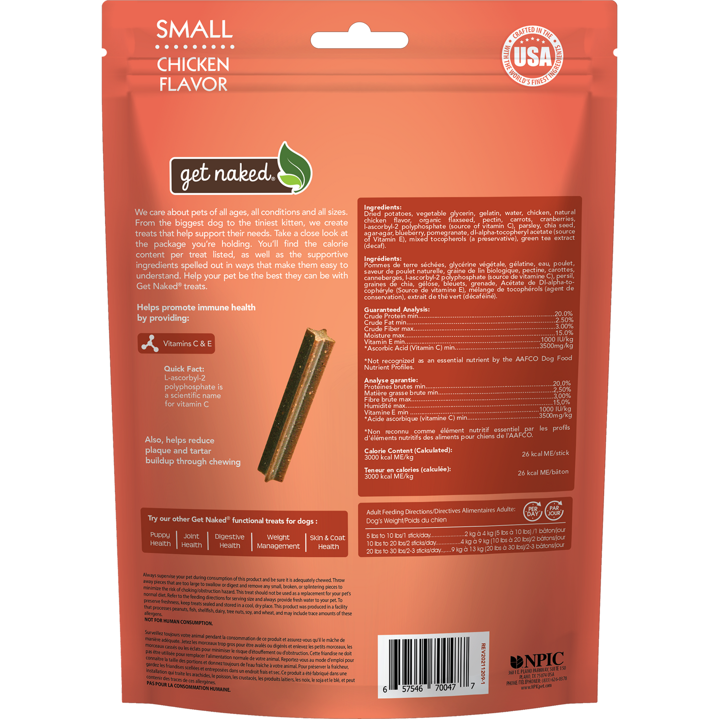 Get Naked® Super Antioxidant Dog Dental Chew Sticks