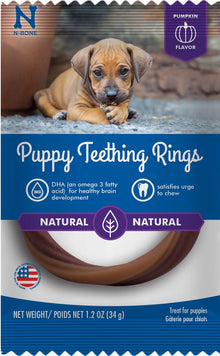 N-Bone® Puppy Teething Rings Pumpkin Flavor (Pack of 1)
