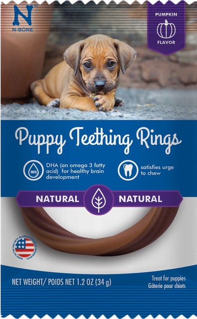N-Bone® Puppy Teething Rings Pumpkin Flavor (Pack of 1)