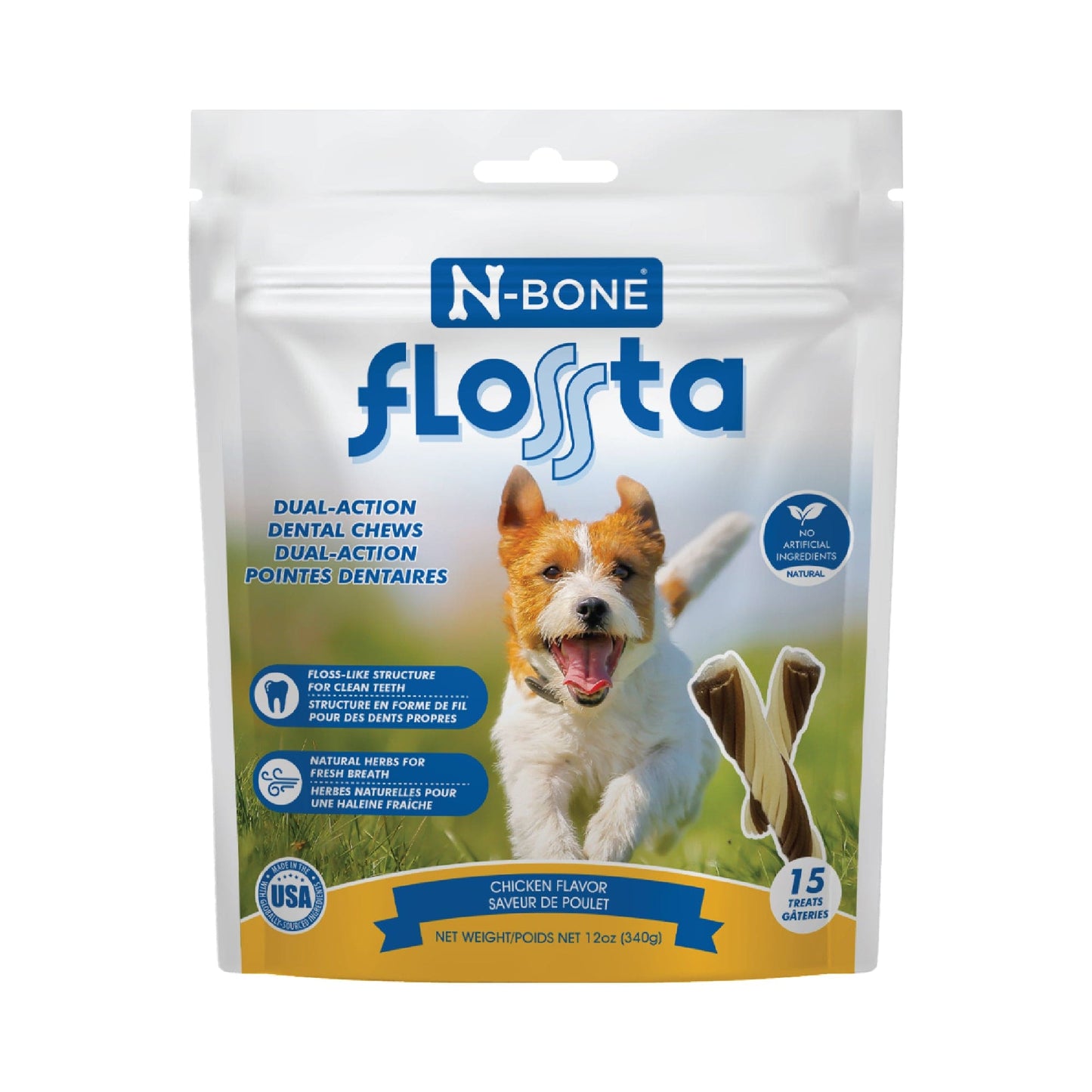 N-Bone Flossta Dual-Action Dental Chews Chicken Flavor