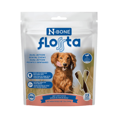 N-Bone Flossta Dual-Action Dental Chews Beef Liver Flavor