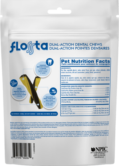 N-Bone Flossta Dual-Action Dental Chews Mint Flavor