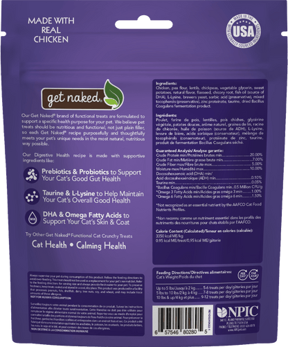 Get Naked® Digestive Health Functional Crunchy Treats for Cats, Chicken Flavor