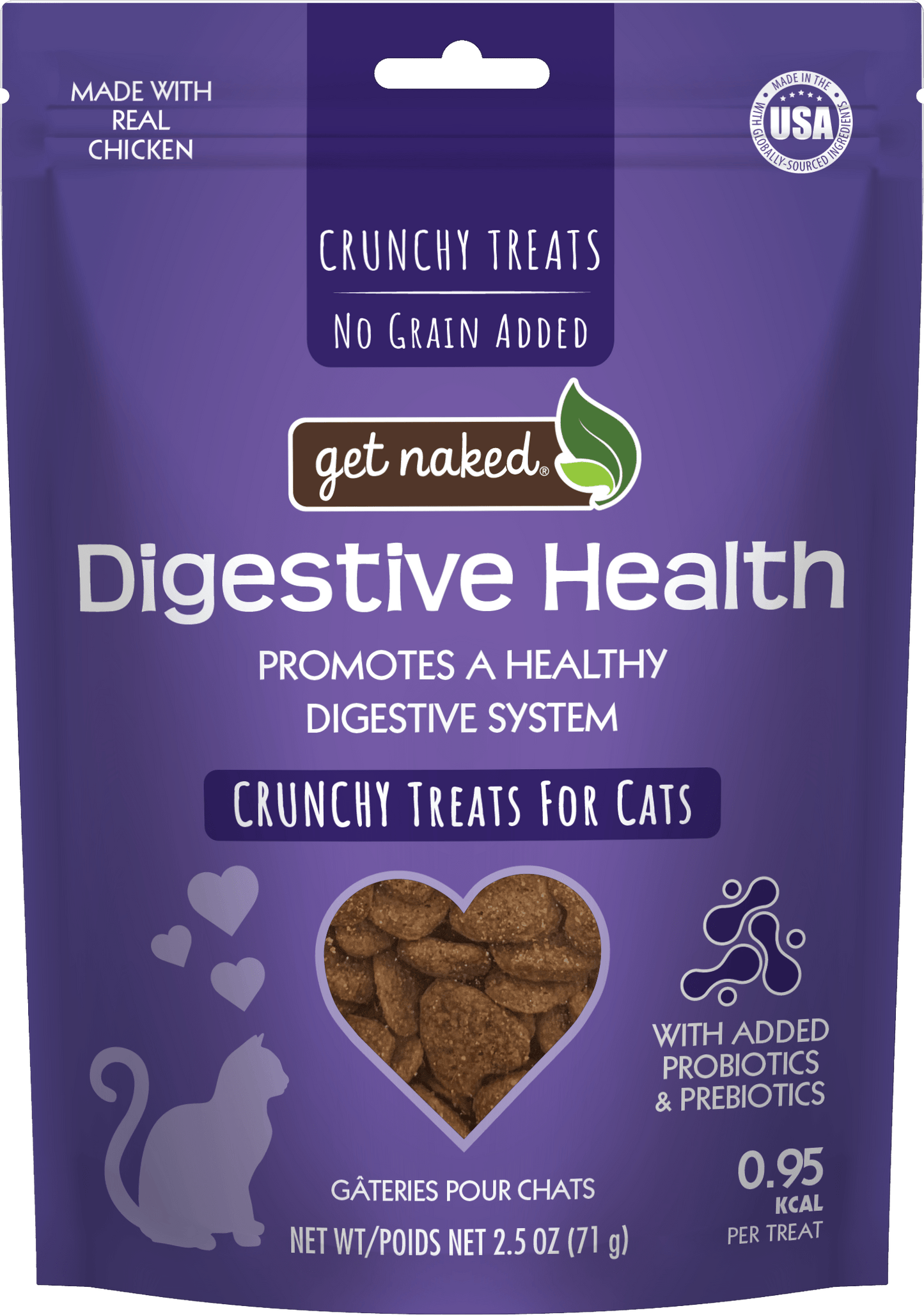 Get Naked Digestive Health Functional Crunchy Treats for Cats Chicke npicpet