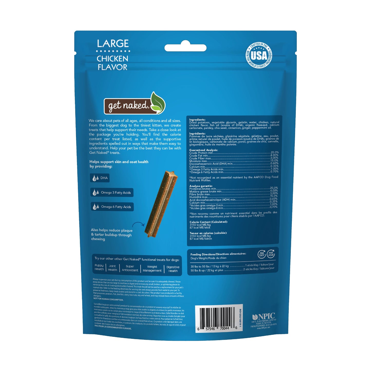 Get Naked® Skin & Coat Health Dog Dental Chew Sticks