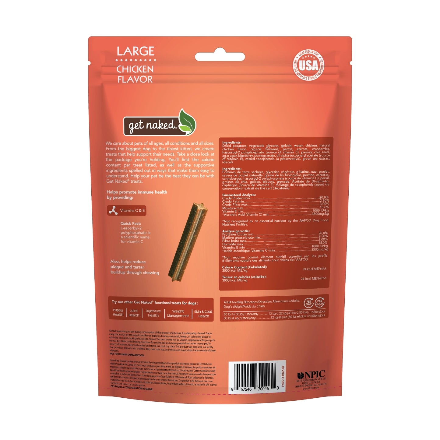 Get Naked® Super Antioxidant Dog Dental Chew Sticks