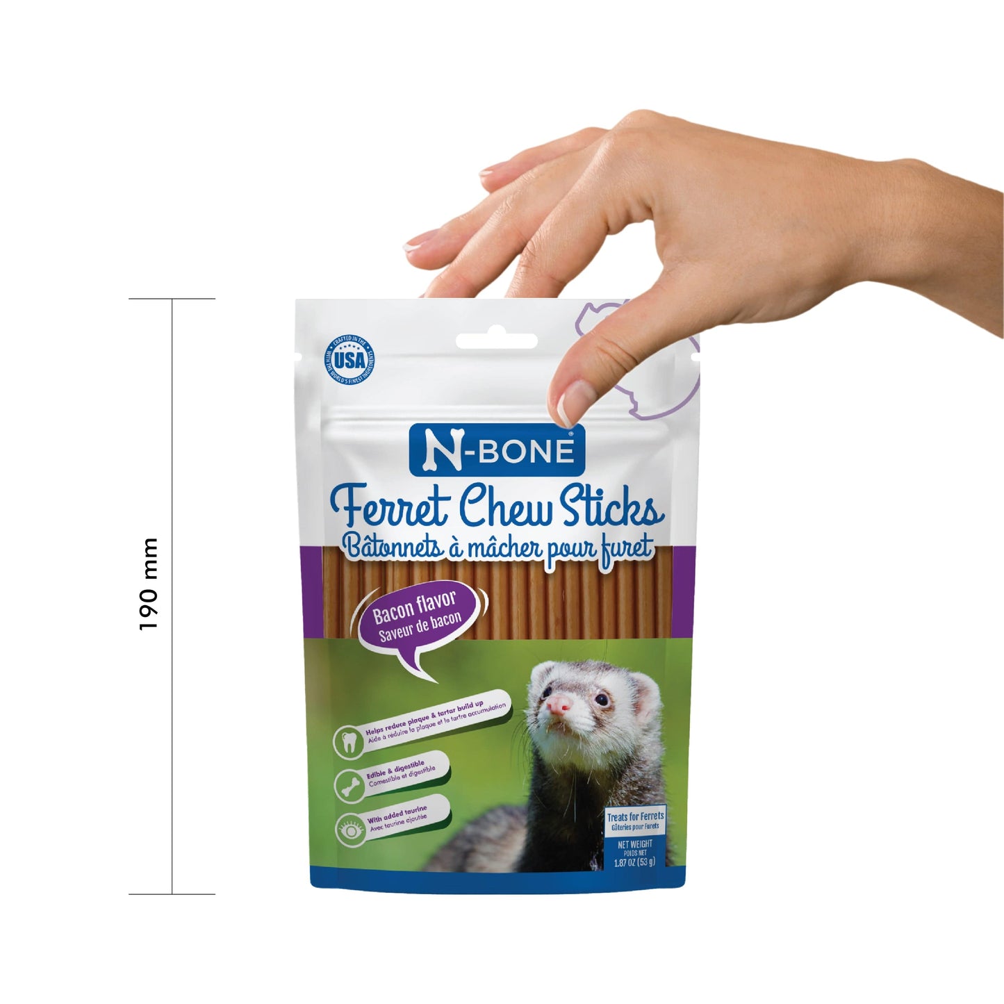 N-Bone® Ferret Chew Sticks Bacon Flavor