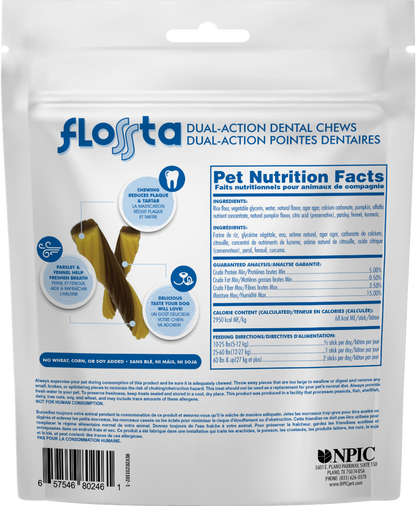 N-Bone Flossta Dual-Action Dental Chews Pumpkin flavor