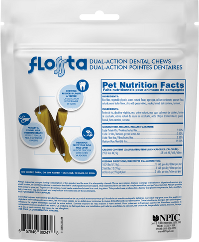N-Bone Flossta Dual-Action Dental Chews Peanut Butter Flavor
