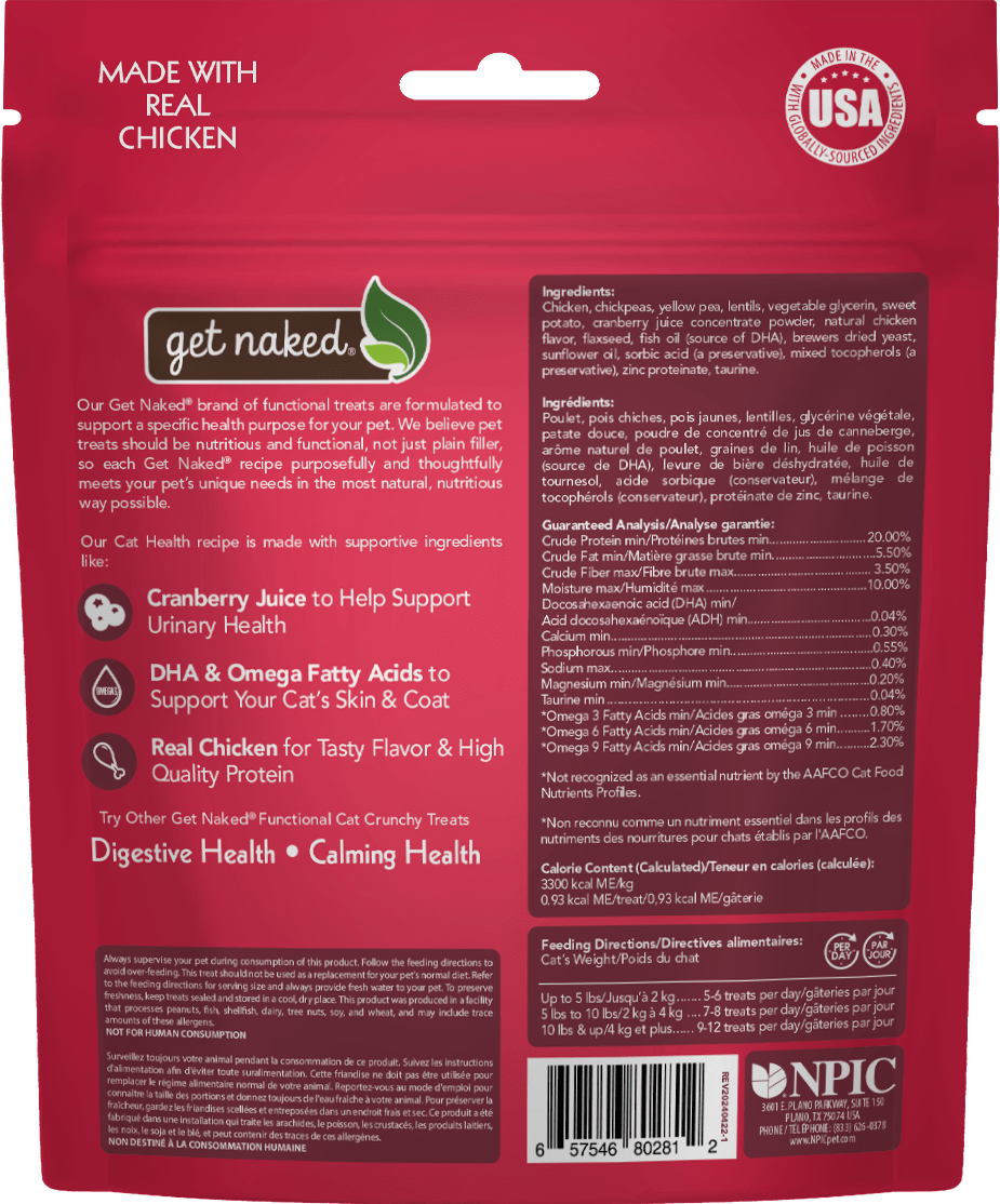 Get Naked® Cat Health with Cranberry Juice Crunchy Treats