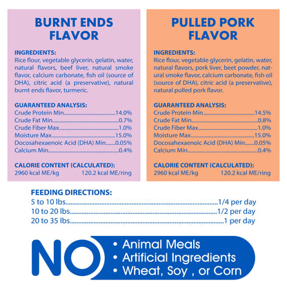 N-Bone® Puppy Teething Rings Burnt Ends & Pulled Pork Flavor, Dried Chews for Dogs, 3-count Bag x 2, Variety Pack - Natural Puppy Chew Toys Alternative for Teething Discomfort - for Dogs of All Sizes